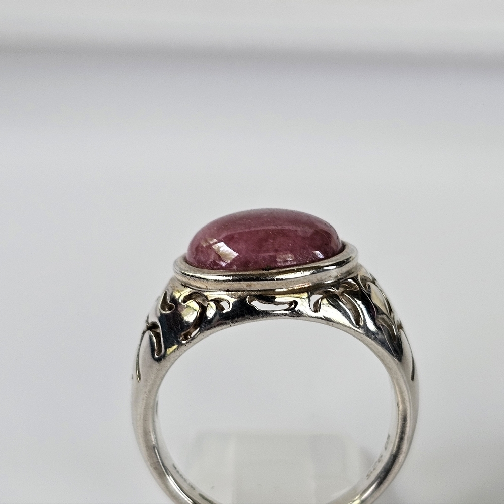 Vintage Natural Rhodochrosite Ring Sterling Silver Size 8! - Picture 7 of 11